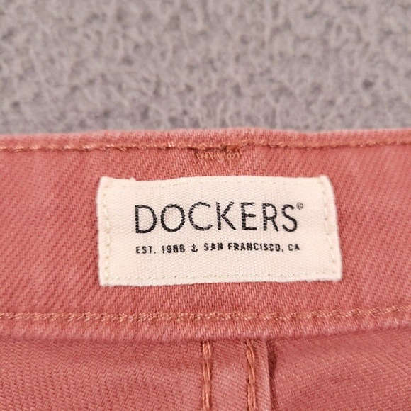 Dockers Jeans Womens 8‎ Pink Mid Rise Skinny 31X26 Casual Denim Stretch Trousers - Picture 7 of 13